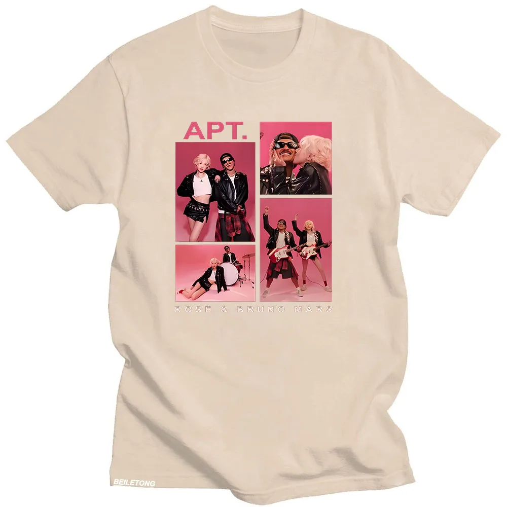 APT ROSÉ & Bruno Mars T-Shirt Unisex Couple Harajuku Aesthetic Tee