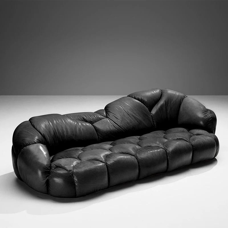 

Modern Comfortable Living Room Sofas Beautiful Retro Black Designer Sofa Mid-century Soft Wohnzimmer Sofas Home Furniture
