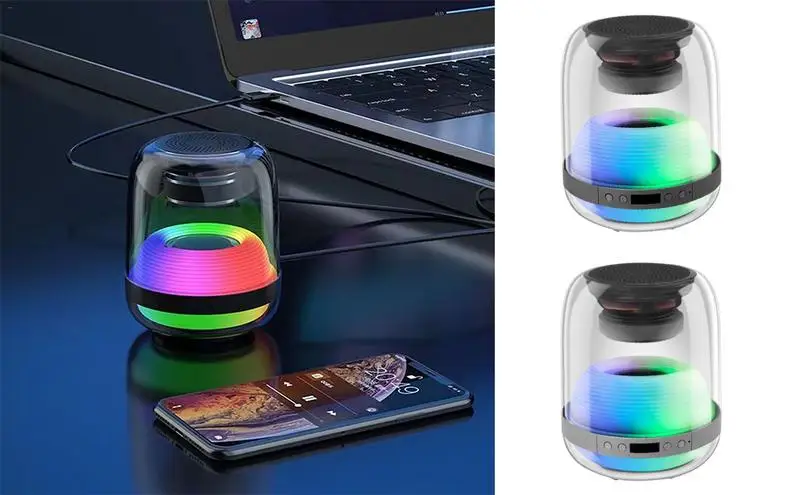 

Беспроводная портативная мини-Колонка для путешествий с RGB-подсветкой и HD-звуком для дома/детской комнаты/улицы/пляжа, электронные гаджеты