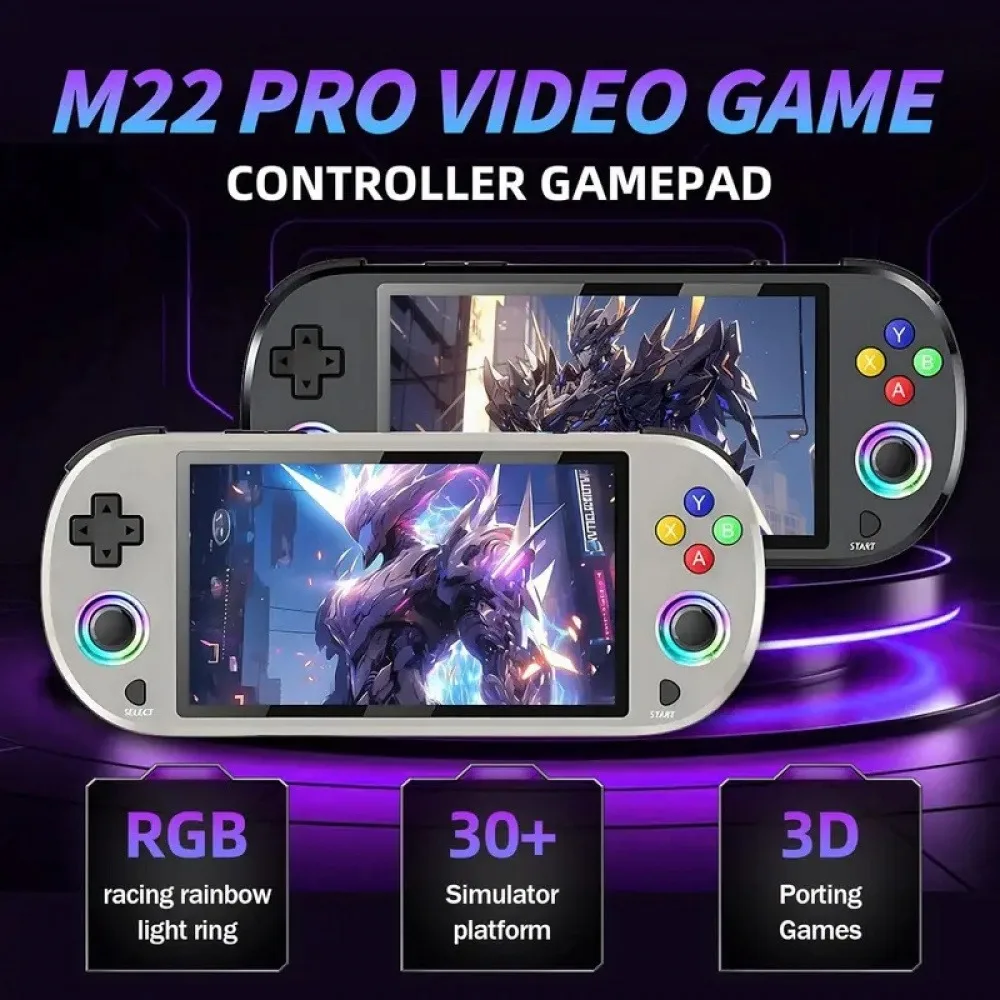 Enhanced Retro Handheld Game Console with 5-inch IPS Screen and Extensive Game Library