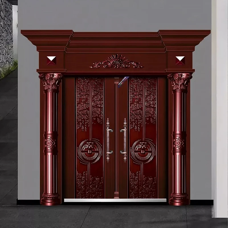 Professional Top Ranking Customizable Aluminum Door Modern Entrance Exterior Doors For Houses 6