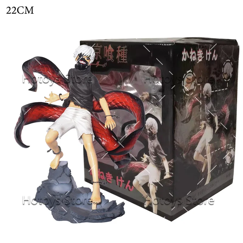 22cm Anime Tokyo Ghoul Figure Kaneki Ken Two Heads Awakening Action Figure Tokyo  Ghoul Touka Kirishima Figurine Model Doll Toys - AliExpress