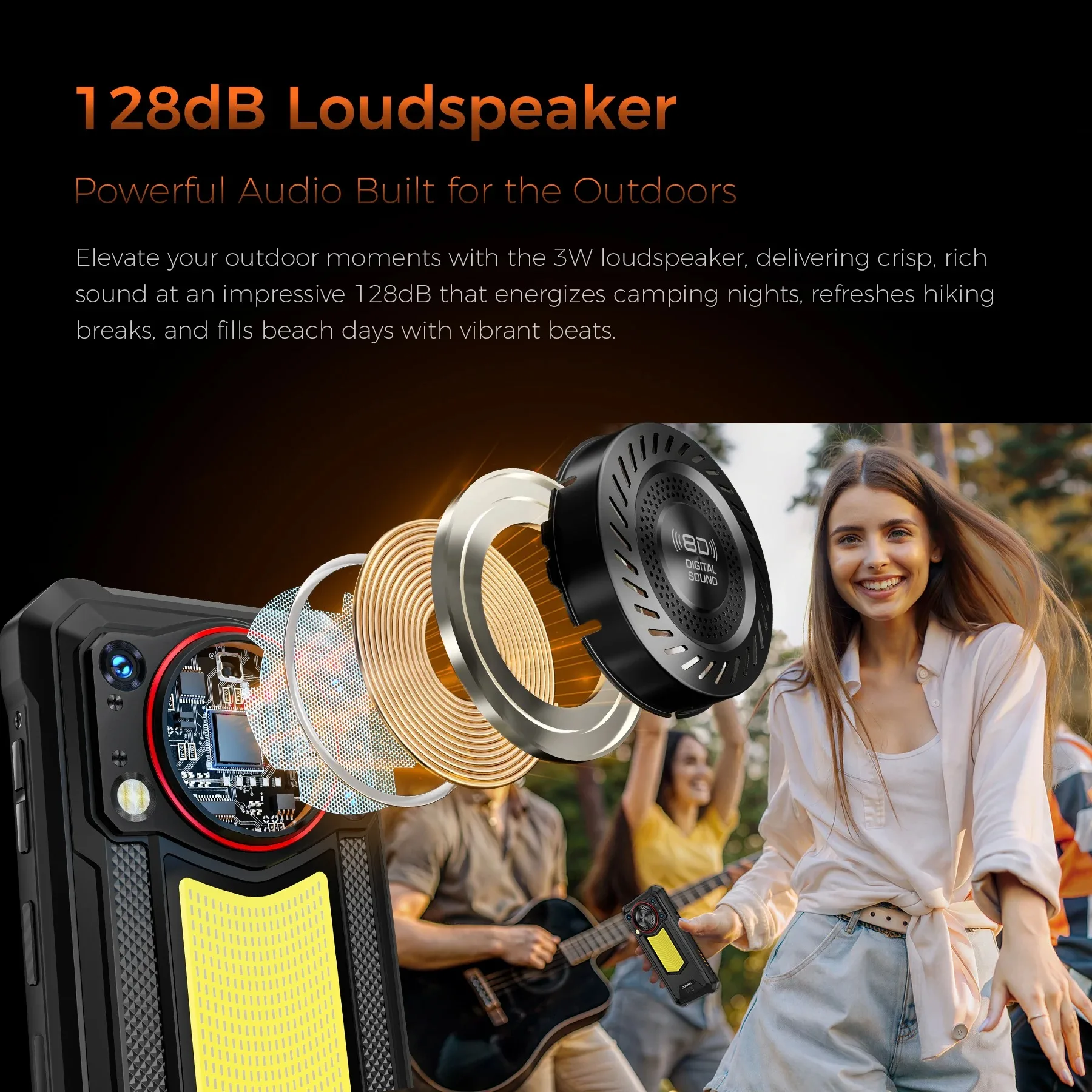 OUKITEL 4G Rugged Smartphone 6.52" 24GB+256GB WP53 PRO 11000mAh 18W Android 15 NFC 50MP 128dB Speaker 36mm Cell Mobile Phone