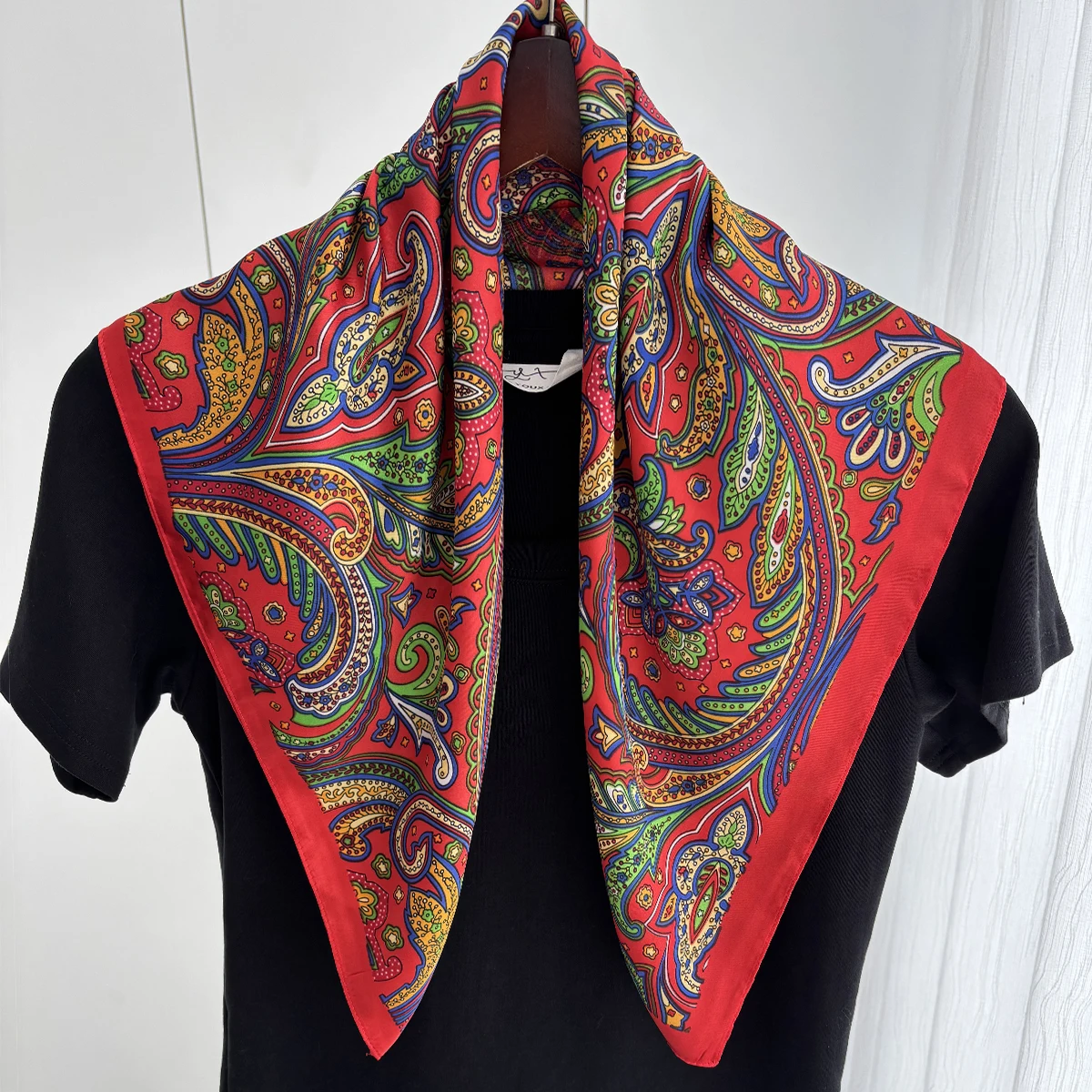 1pc 70*70cm Platz Schal Frauen Luxus Bandana Kopf Mode Dame Haar Schal Wrap Frühling Sommer Weibliche halstuch Hijab – Detail 15