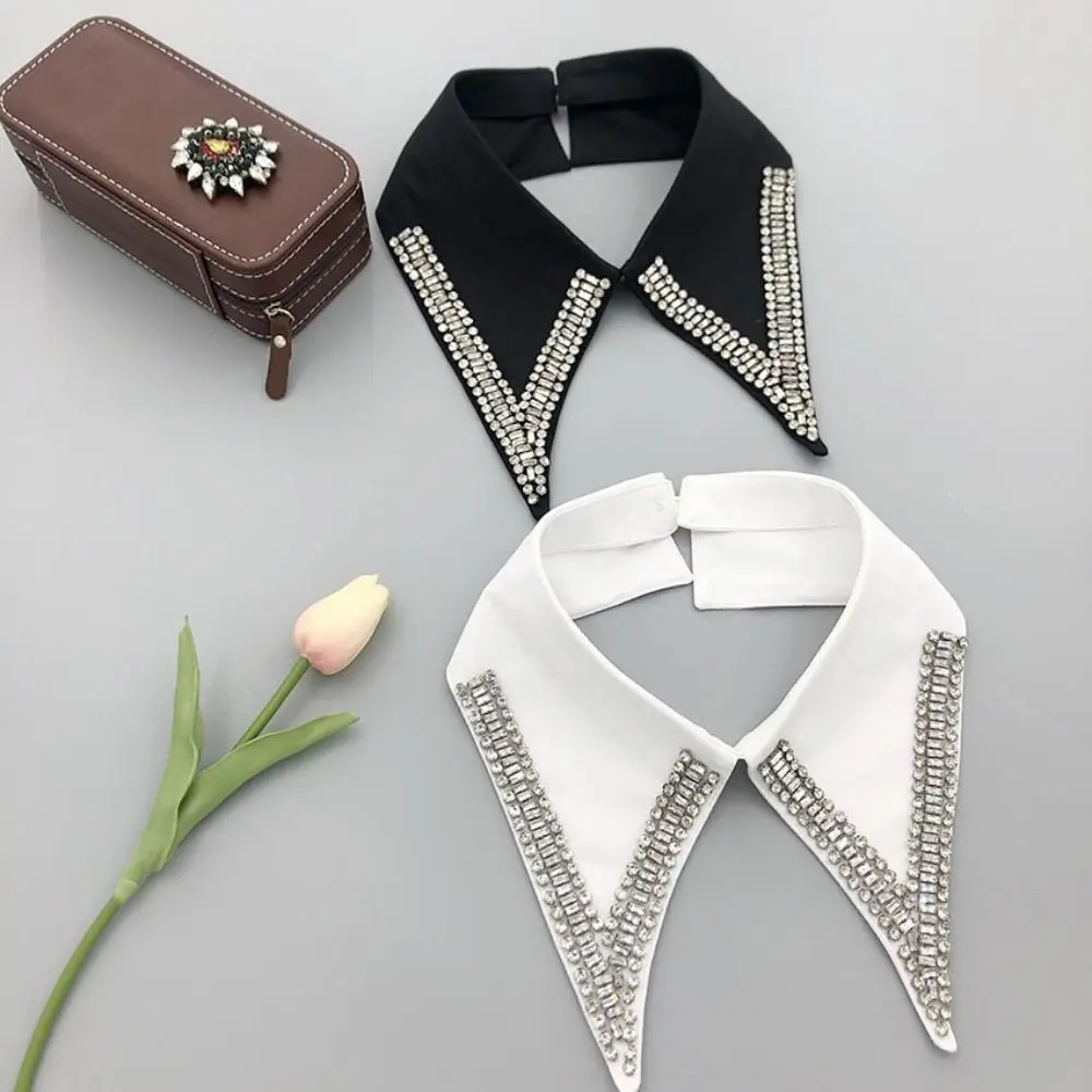 

Removable Pearl Fake Collar Portable Lapel Shirt Detachable Collar Neckline Faux Col White Black False Collar Women