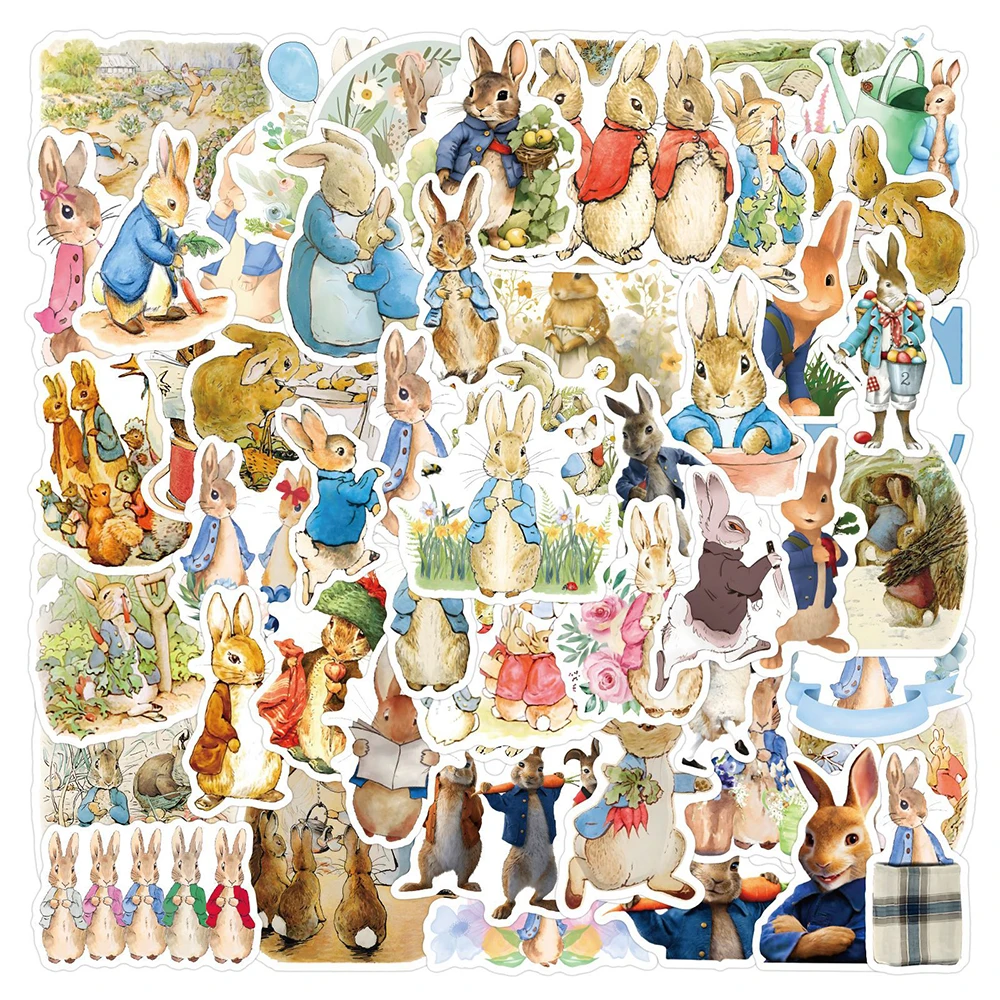 

10/30/56pcs Kawaii Rabbit Cartoon Decoration Stickers Decals Cute Graffiti Stationery Phone Case Bike Vinyl DIY Sticker Kids Toy