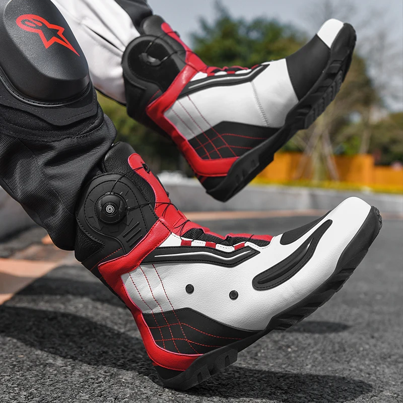 Leather Waterproof Motorcycle Boot Motorcycle Boots Sports Shoes Equipment Bicycle Boots Retro Riding Shoes Motor Van motorcycle shoes motorcycle rain boots motorcycle boots