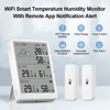 Tuya Smart Digital Indoor/Outdoor Forecast Hygrometer Temperature Sensor with Tuya Big LCD Screen WIFI Weather Station 2
