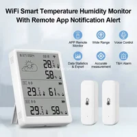 Tuya Smart Digital Indoor/Outdoor Forecast Hygrometer Temperature Sensor with Tuya Big LCD Screen WIFI Weather Station 2