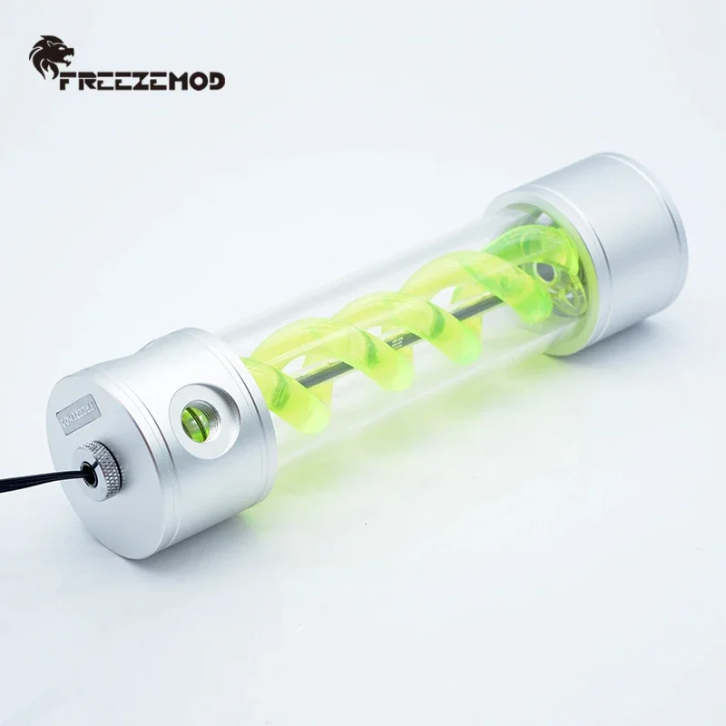 Zemod Argb Dna Tanque de Água Aura Arco-íris Cilindro Espiral t Reservatório Pom Od50 mm Líquido Cooler Bolha Exaustor 5v Rgb Aura - Imagem 6