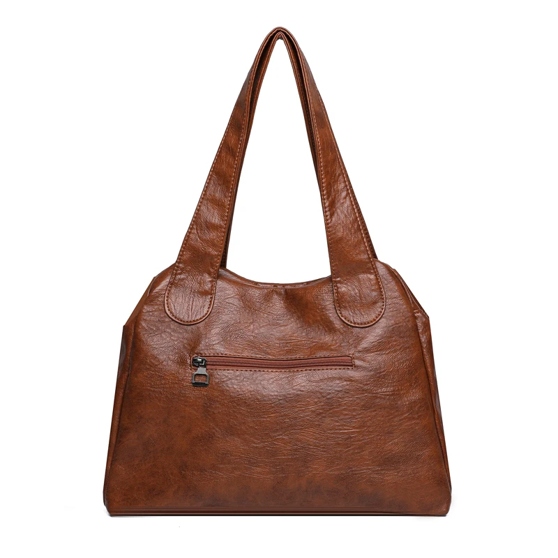 Women's retro handbag, shoulder bag, zipper closure, work and travel bag - durable - large capacity bag