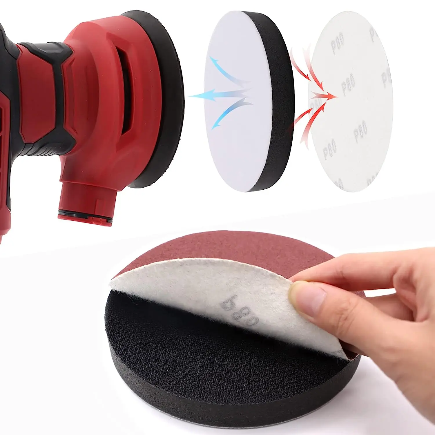 6 Pollici Levigatura 6 Foro Spugna Morbida Interfaccia Pad - Foto 9