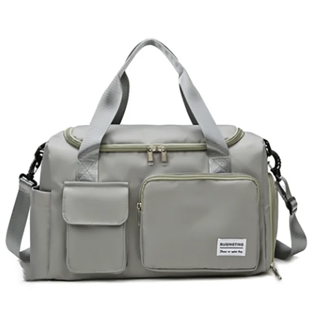 New Travel Bags Hand Luggage Waterproof Sports Fitness Yoga Gym Large Capacity For Women grey(big)