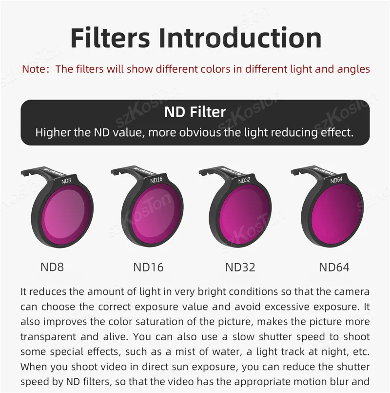 Lens Filters nd filters set Sunnylife Lens For DJI NEO Filters ND MCUV CPL 8/16/32 /64 Drone Gimbal Film Glass For DJI NEO Filter Camera Accessories
