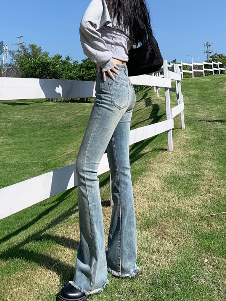 maternity jeans Yitimoky High Waist Loose Comfortable Jeans For Women Wide Leg Elastic Fashion 2022 Blue Jeans Vintage Quality Straight Pants purple brand jeans