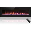 60 inch Electric Fireplace Heater, Wall Mounted & Recessed Electric Fireplace Insert, Ultra-Thin Linear Fireplace w/Thermostat 1