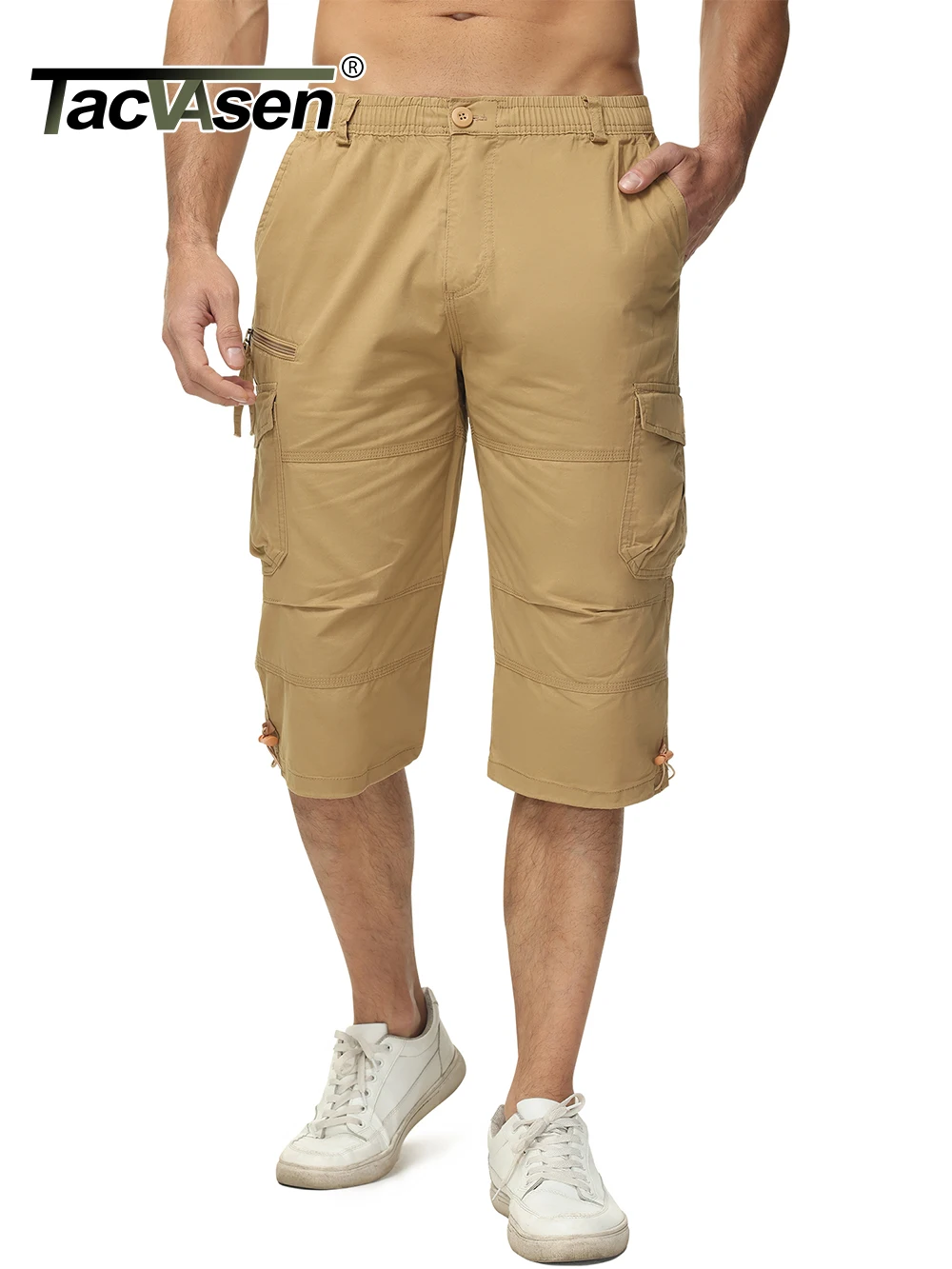 2022 Summer Cotton Casual Khaki Shorts Mens Cargo Streetwear Loose Short Pants  Men Bermuda Knee Length Multi Pocket Sweatpants Brand Clothing Plus Size  From Luxuryclassicdesig 1265  DHgateCom