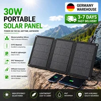 Panneau solaire pliable 30W, chargeur solaire portable monocristallin, étanche IP67, USB-C/USB-A/DC pour camping, randonnée, backpacking, activités de plein air 1