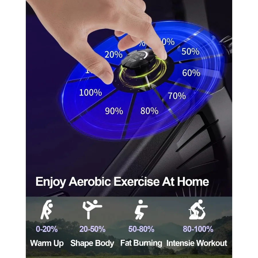 Exercise Bike – Adjustable Resistance Indoor Cycling Bike with LCD Display & Smartphone Holder 2