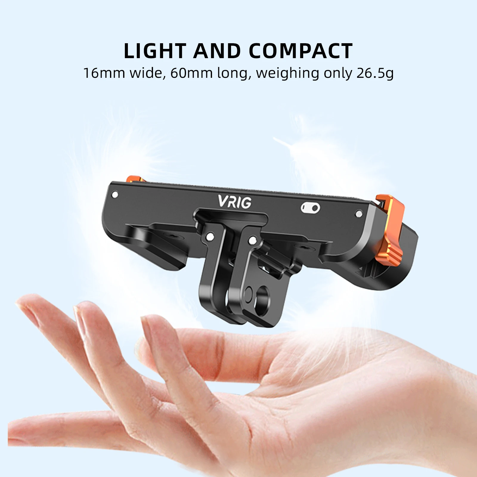 VRIG UURIG für Instan 360 GO 3 / GO 3S Magnetische Schnellwechselhalterung Action-Kamera-Adapter 1/4 Gewindehalterung für Stativ – Detail 6