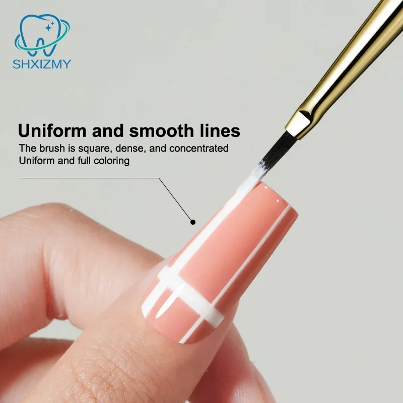 Pennello per pittura per nail art Linee acriliche Penna Strisce Griglia Fiore Farfalla Disegno Pennelli per acquerello Gel UV Design fai da te Manicure - immagine 6