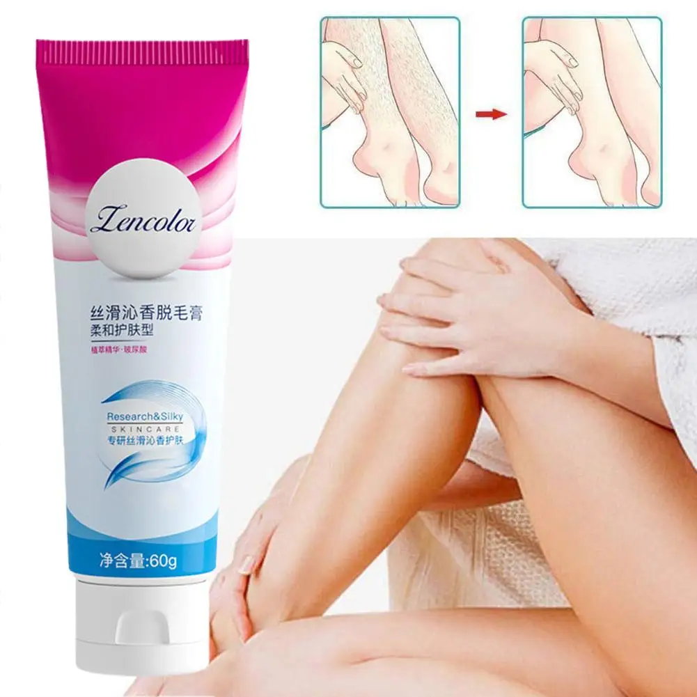 60g Hair Removal Cream Painless Hair Remover For Armpit Legs and Arms Skin Care Body Care Depilatory Cream For Men Women A0K8 40g natural hair removal cream spray body hair depilatory beard bikini legs armpit permanent painless hair remover cream spray
