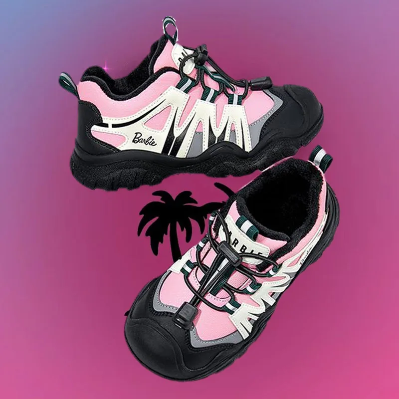 

Kawaii Autumn and Winter Barbie Cotton Shoes Cute Girls Non-Slip Cartoon Casual Outdoor Sports Shoes Children's Birthday Gift