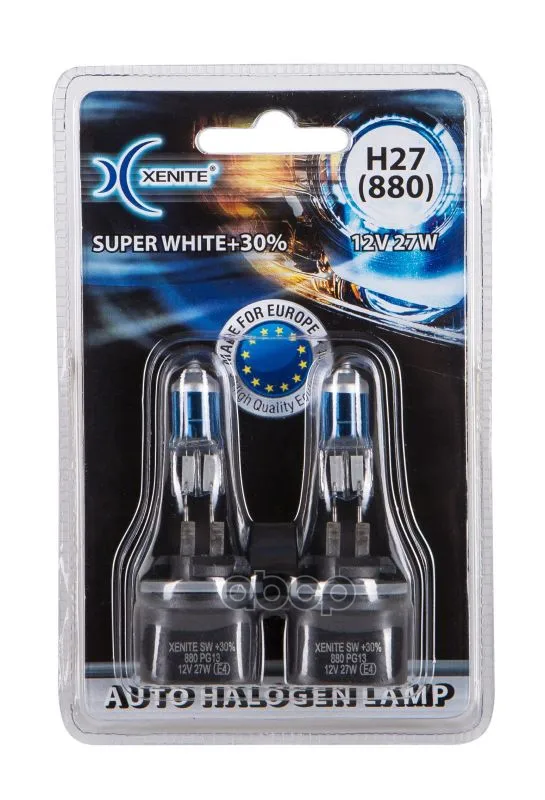 Лампа Галоген 12v H27 Pg13 Xenite Super White +30% Яркости 880 арт. 1007038 | Автомобили и мотоциклы
