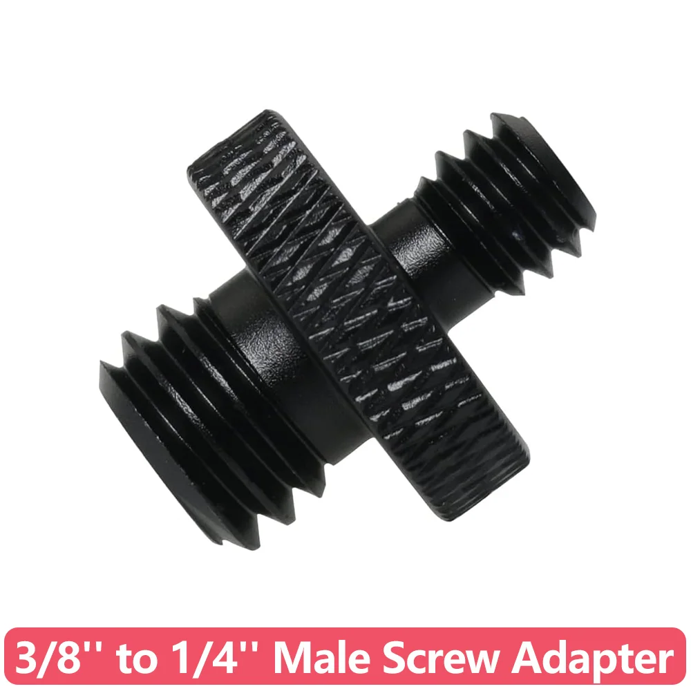 Aluminum 3/8'' Male to 1/4'' Male Threaded Tripod Screw Adapter Double Head Stud Mounting Thread Converter 2/5/10 PCS For Camera