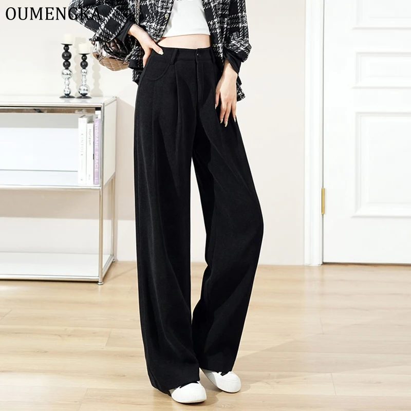 Damesbroek Met Wijde Pijpen - Winter Corduroy Broek Vrouwen