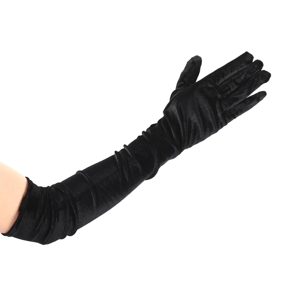 Gant Satin Gants Longs Blancs Femme - Longueur Coude - Élastiques - Pour Mariage, Opéra, Cosplay, Halloween - Élégants Et Confortables Gants élastiques Cosplay