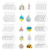 N5KA 60Pcs Sublimation Blank Earrings Unfinished Teardrop Heat Transfer Earring Pendant with Earring Hook Jump Ring DIY Craft 1