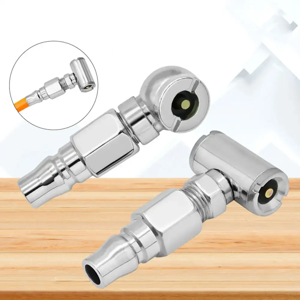 Car Quick Inflat Nozzle Tire Inflator Nozzle Double-head Inflator Tire Pump For Motorcycles Dual Purpose Rod