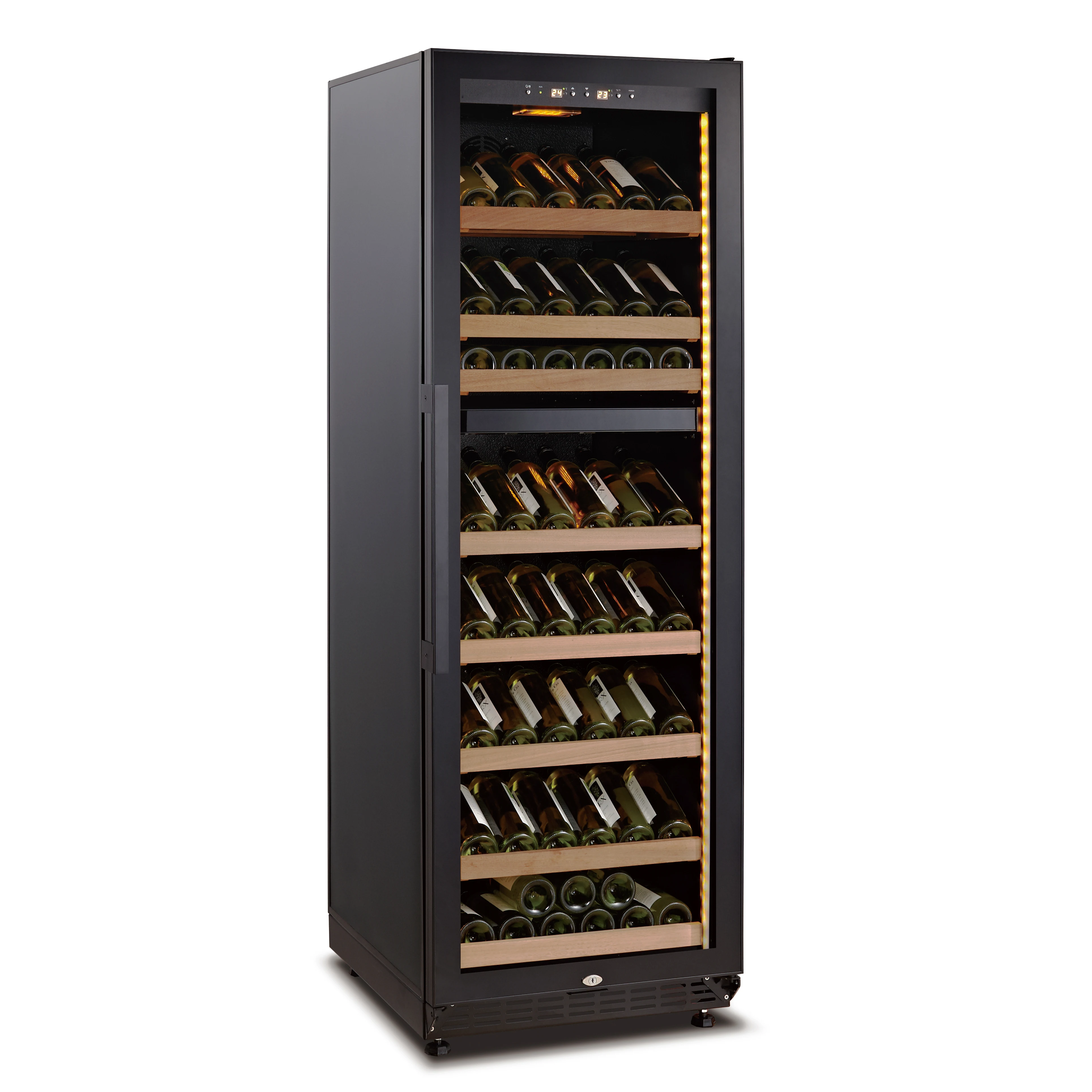 Refroidisseur de vin à compresseur avec serrure, grande cave à vin  autoportante, rouge, blanc, champagne ou Rotterdam P1, 24 bouteilles -  AliExpress