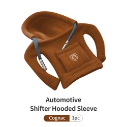 Car Sweatshirt Shifter Cover Hoodie - Premium Auto Gear Protection (Cognac)