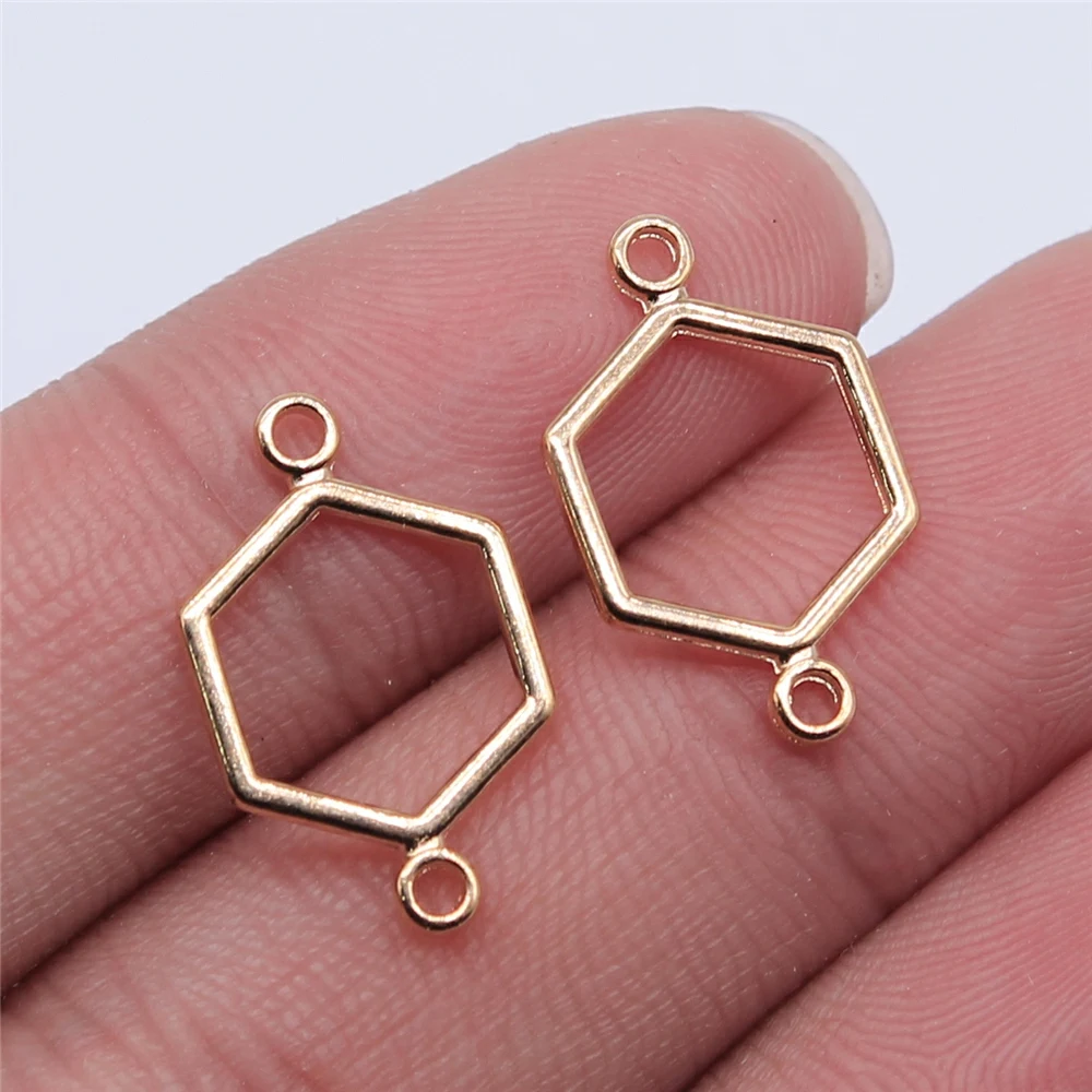 19x13mm KC Gold Color Honeycomb Connector Charms For Jewelry Making 40pcs Jewelry Charms Silver Charms Silver Charm
