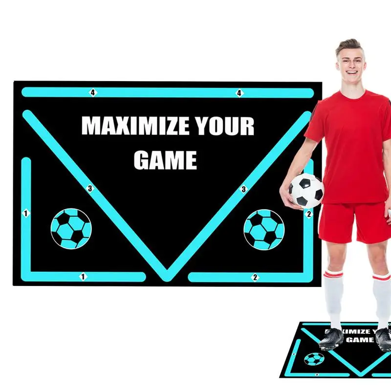 

Football Training Mat Numbered Rubber Soccer Mat Non-Slip Indoor Outdoor 90x60cm Football Training Aid Soccer Equipment To