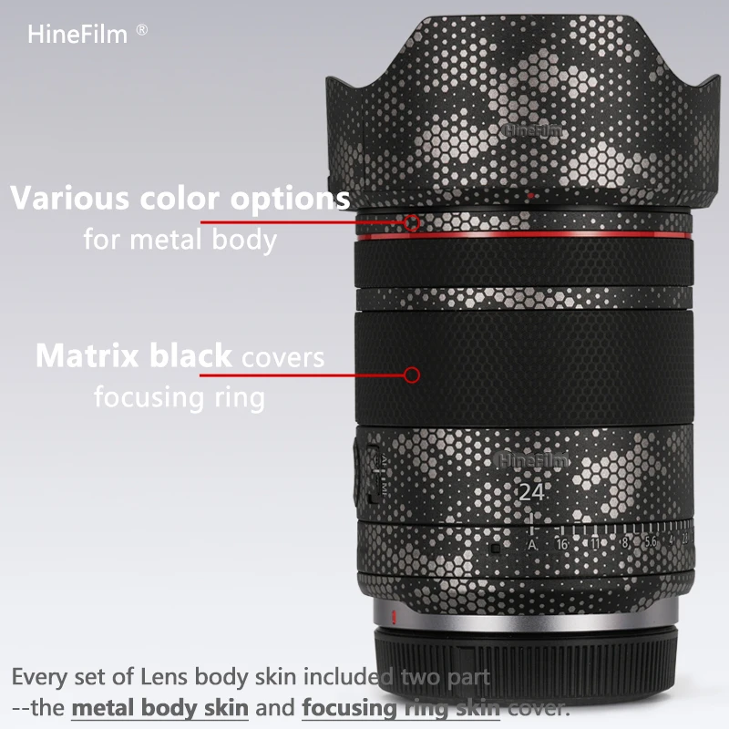 Hinefilm 스킨 캐논 RF24 F1.4 렌즈 데칼 스킨, 캐논 RF24mm F1.4 L VCM 렌즈 스티커, rf24f1.4 랩 커버 24 F1.4 스티커