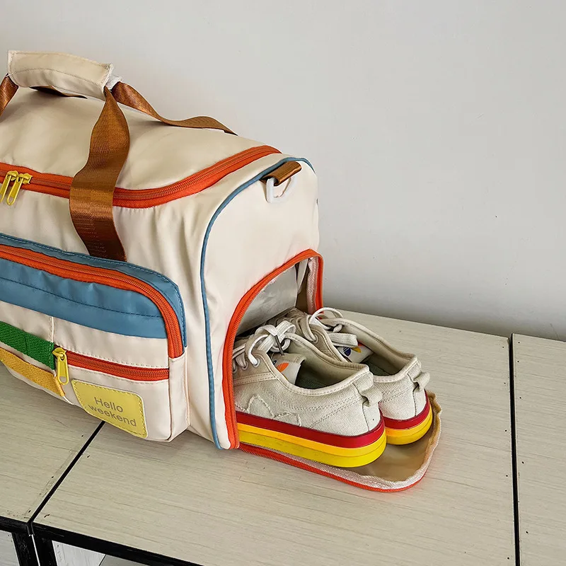 2024 New Women Color Leisure Sports Fitness Women Large Capacity Carrying Crossbody Luggage Bag Short Distance Business Travel