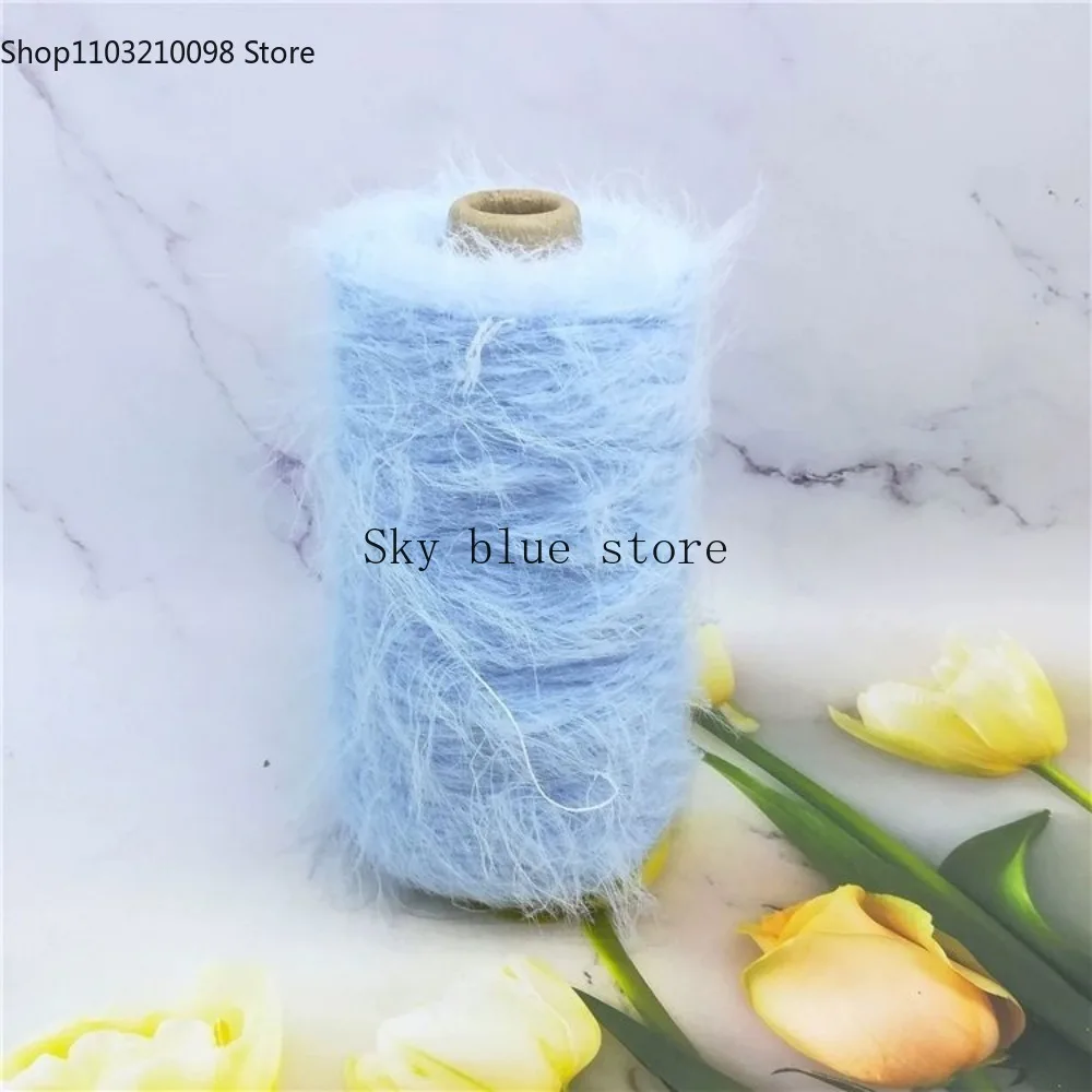 250g Soft Long Hair Imitation Mink Velvet Double-sided Mink Velvet Yarn 8cm Imitation Mink Fur Sweater Doll Crochet Knitted Yarn 4
