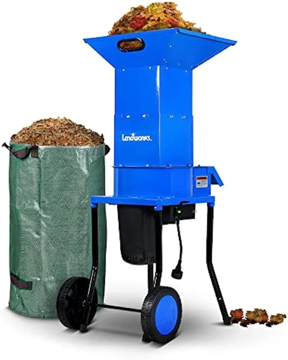 

Landworks Leaf Mulcher Shredder Electric Green and Waste Management Heavy Duty 120V AC 11" Inch Cutting Blade