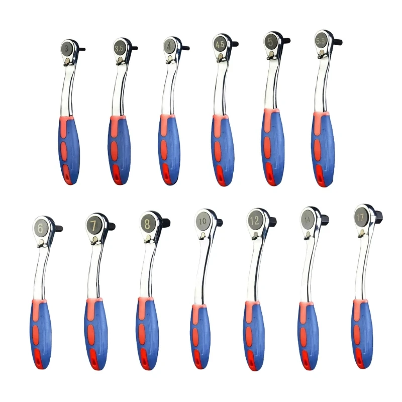 

Мини-трещоточный ключ, 72 зубца, быстроразъемная головка, храповой ключ, стержень, Прямая поставка