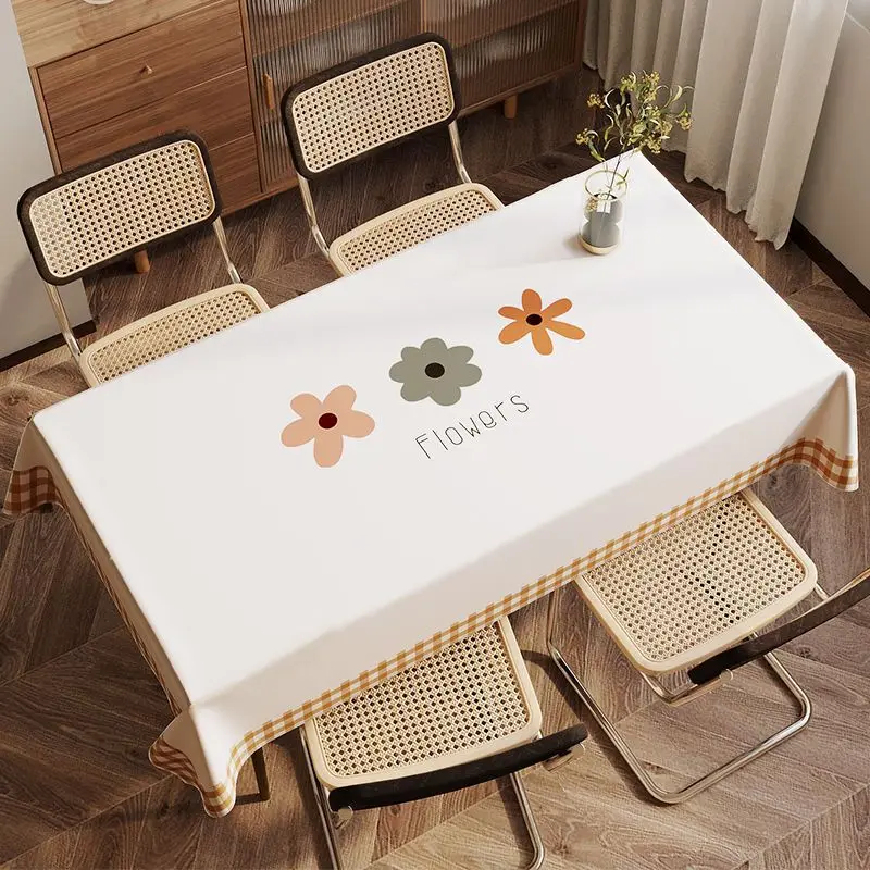 

TableCloth Waterproof and Oil Resistant Tea Table Mat New Ins Wind Table Cloth TabletopCloth Mantel Mesa Impermeable Mantel Mesa