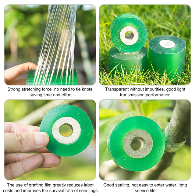 Roll tape graft budding Parafilm Pruning Pruner Plant fruit tree Nursery moisture barrier floristry Seedle Garden repair Strecth 2