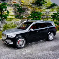 1/24 Maybach GLS-Class GLS600 SUV Alloy Car Model Diecasts Metal Toy Luxy Car Model Collection Sound Light Simulation Kids Gifts 1