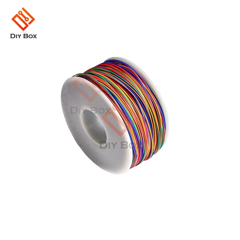 8 Színek 280M 30Awg Csomagolás Vezeték Ónozott Pcb Cable Breadboard Jumper Szigeteles Elektromos Vezeto Vezetekes Csatlakozo Diy