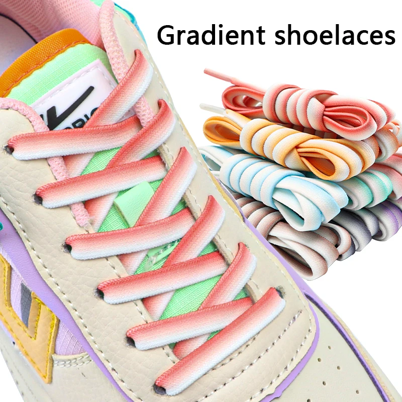Pair Elastic Shoelaces for Sneakers Flat Shoe Laces for Sports