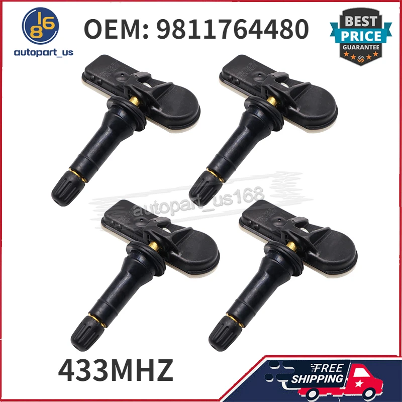 9811764480 Tpms Tire Pressure Monitor Sensor 433mhz For Citroen Jumpy