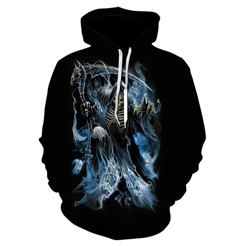 New Men's Hooded Street Trendy Hip-Hop Pullover Printed Sportswear Casual Harajuku Cool Autumn And Winter Clothing Hoodie.