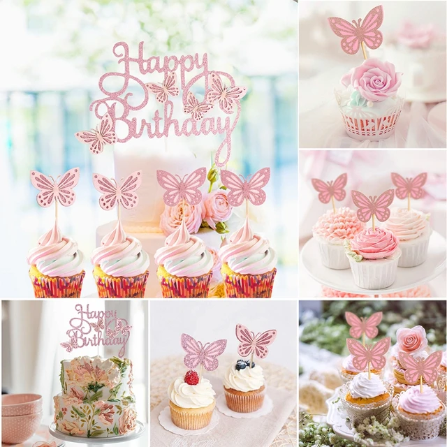 thumbnail: CHIHOLEN Taartdecoratie - 55 Stuks Bloemen & Vlinders